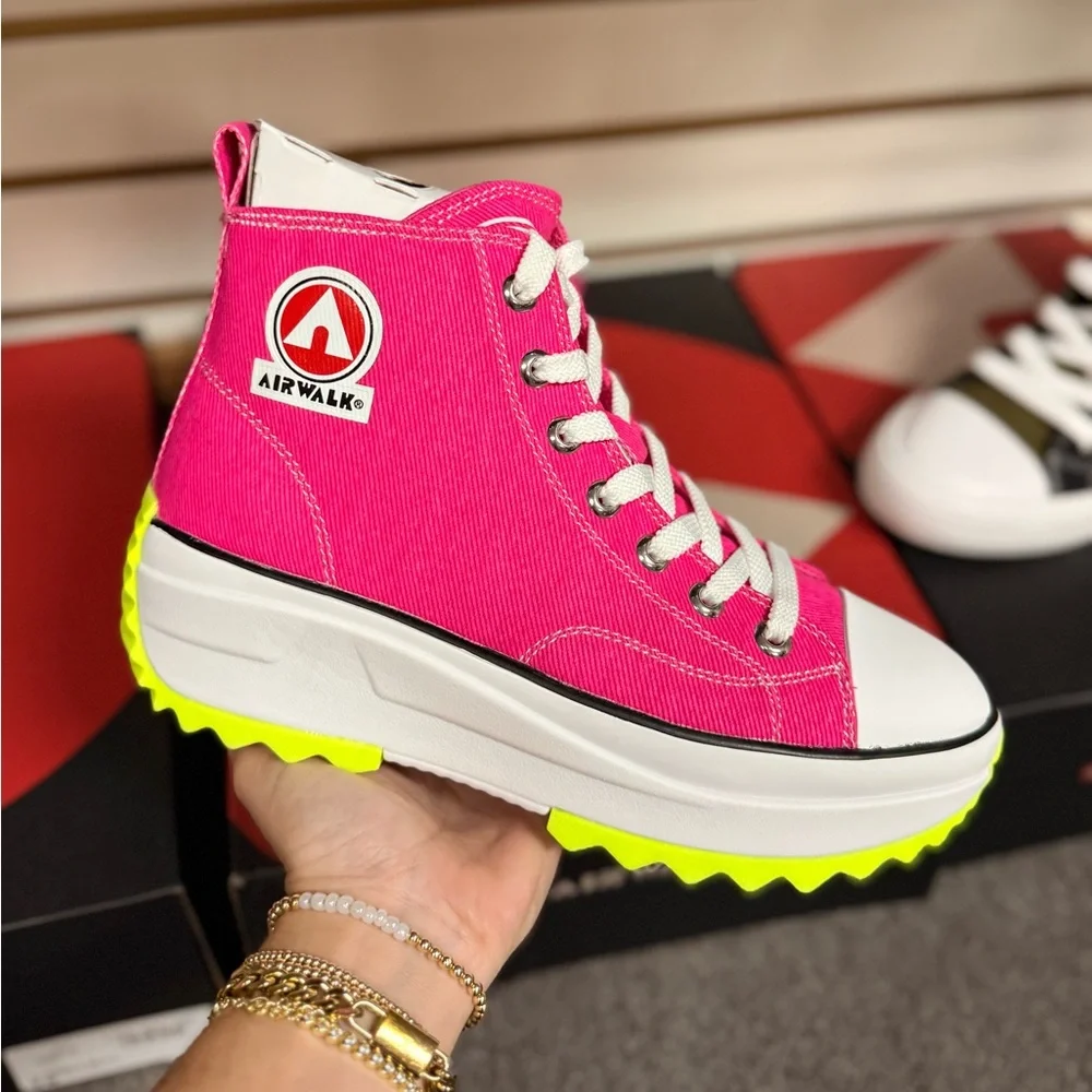 Pink Platform High Top Sneaker - Picture 3 of 5